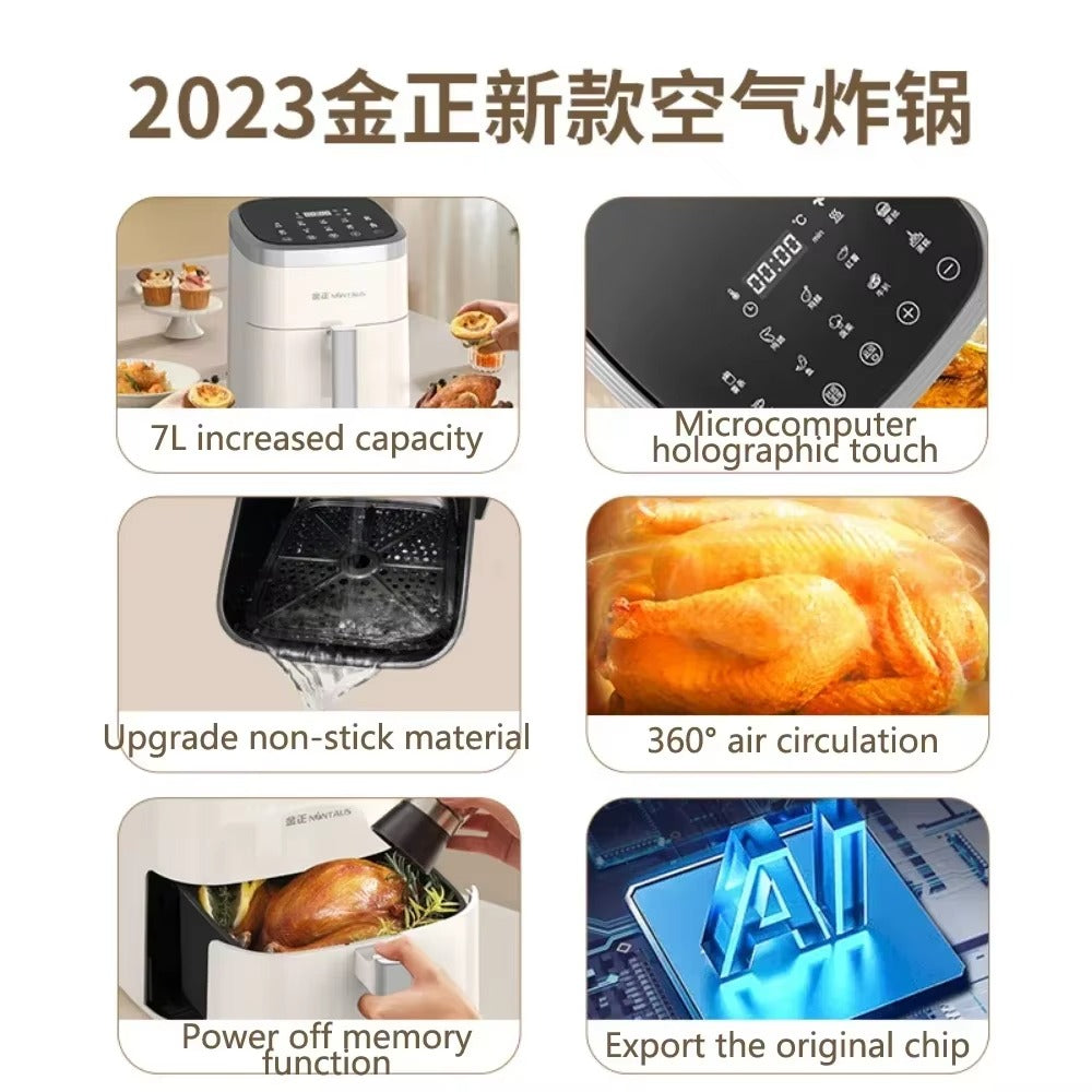 Smart Large-Capacity Air Fryer with Timer